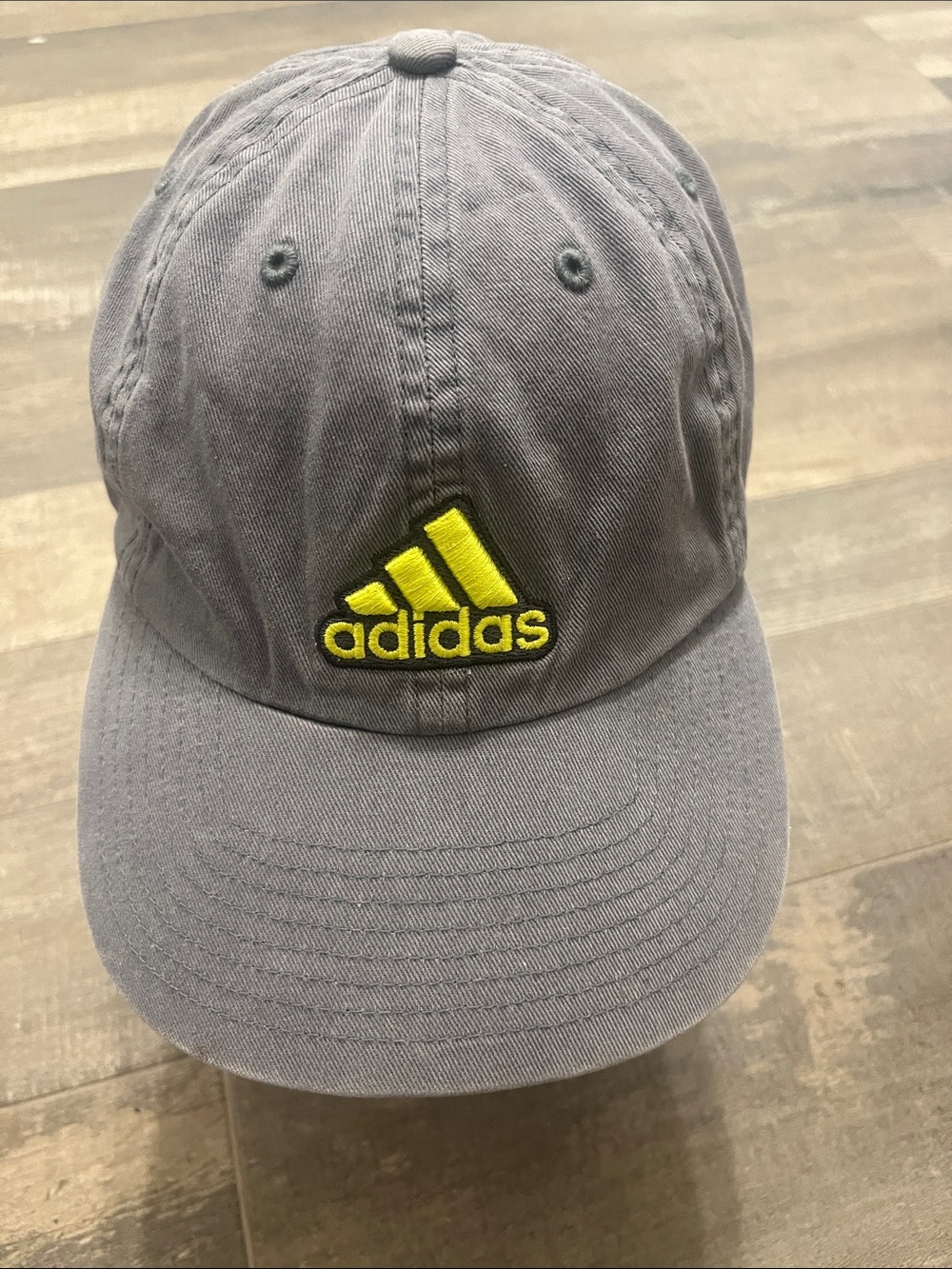 adidas Gray Baseball Cap with Yellow Logo